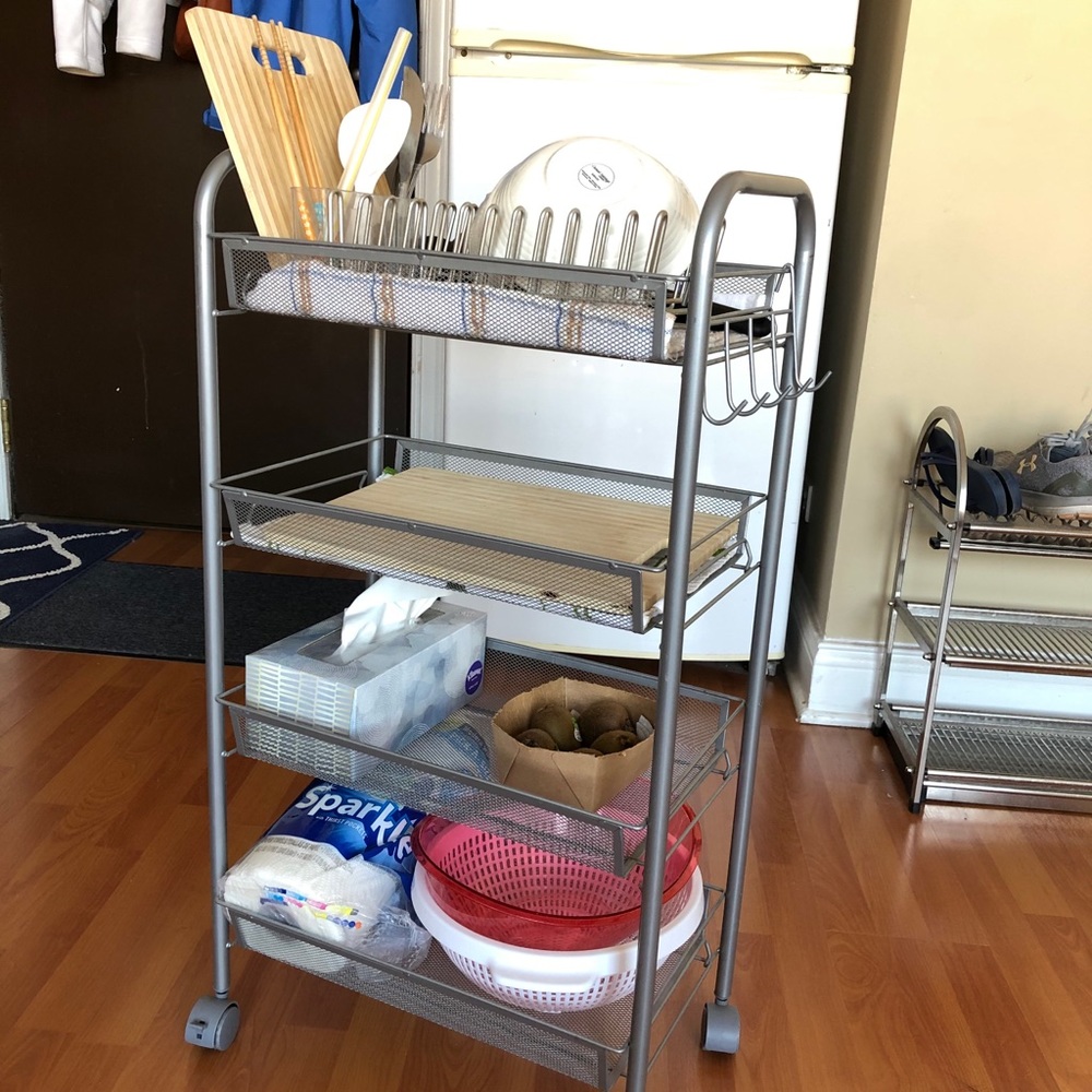 Metal bar cart